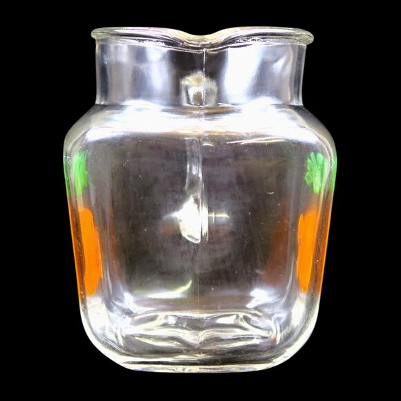 Federal Glass Orange Juice Carafe Vintage Mid-Century Square Glass Pitcher - Picture 3 of 5
